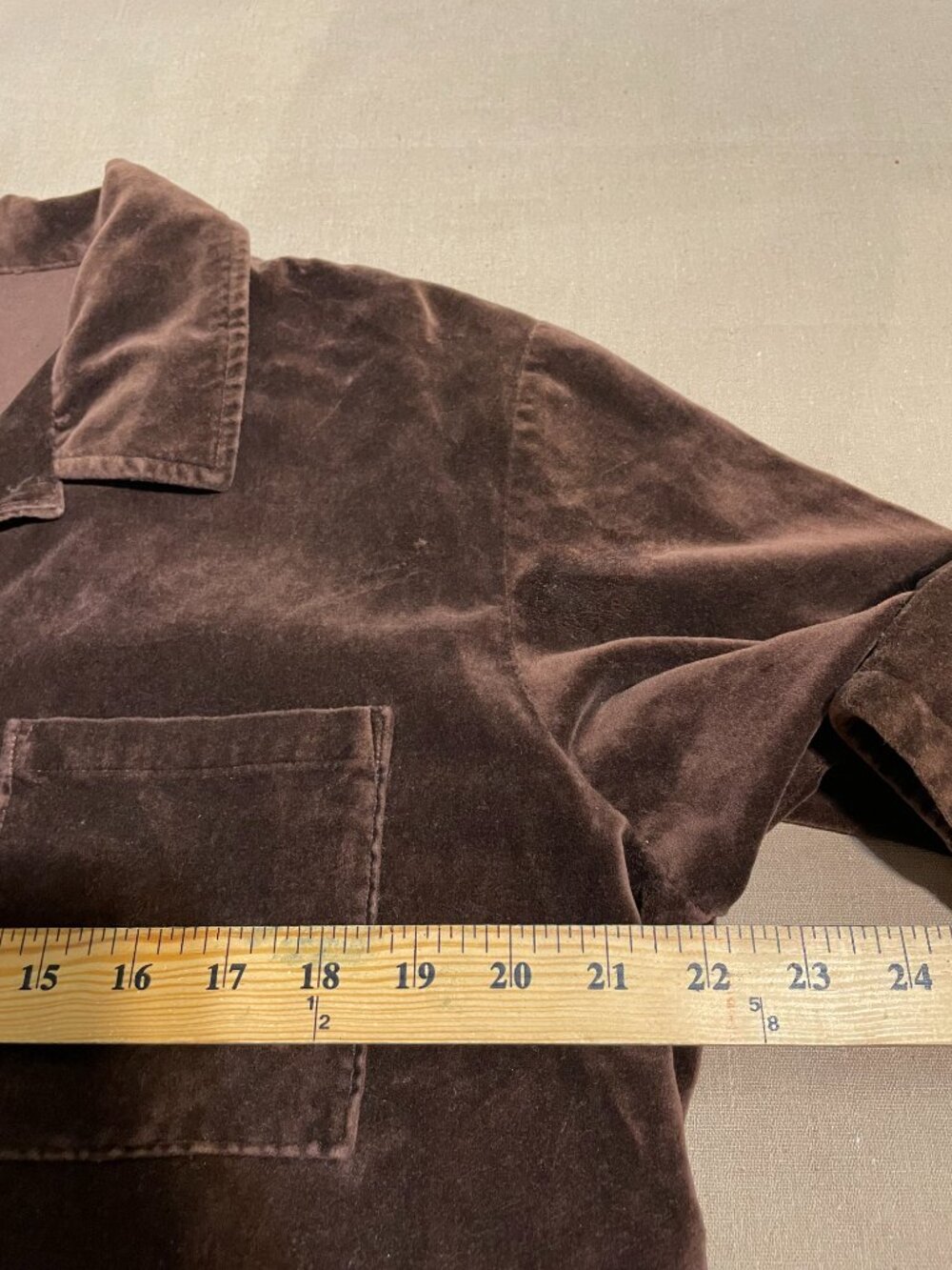 Vintage 1990s J. Jill Jacket Brown Velvet Size L Retro Coastal Cowgirl Layers - Picture 4 of 7